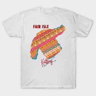 Fair Isle Knitting (Lidiya) Sundrenched Version T-Shirt